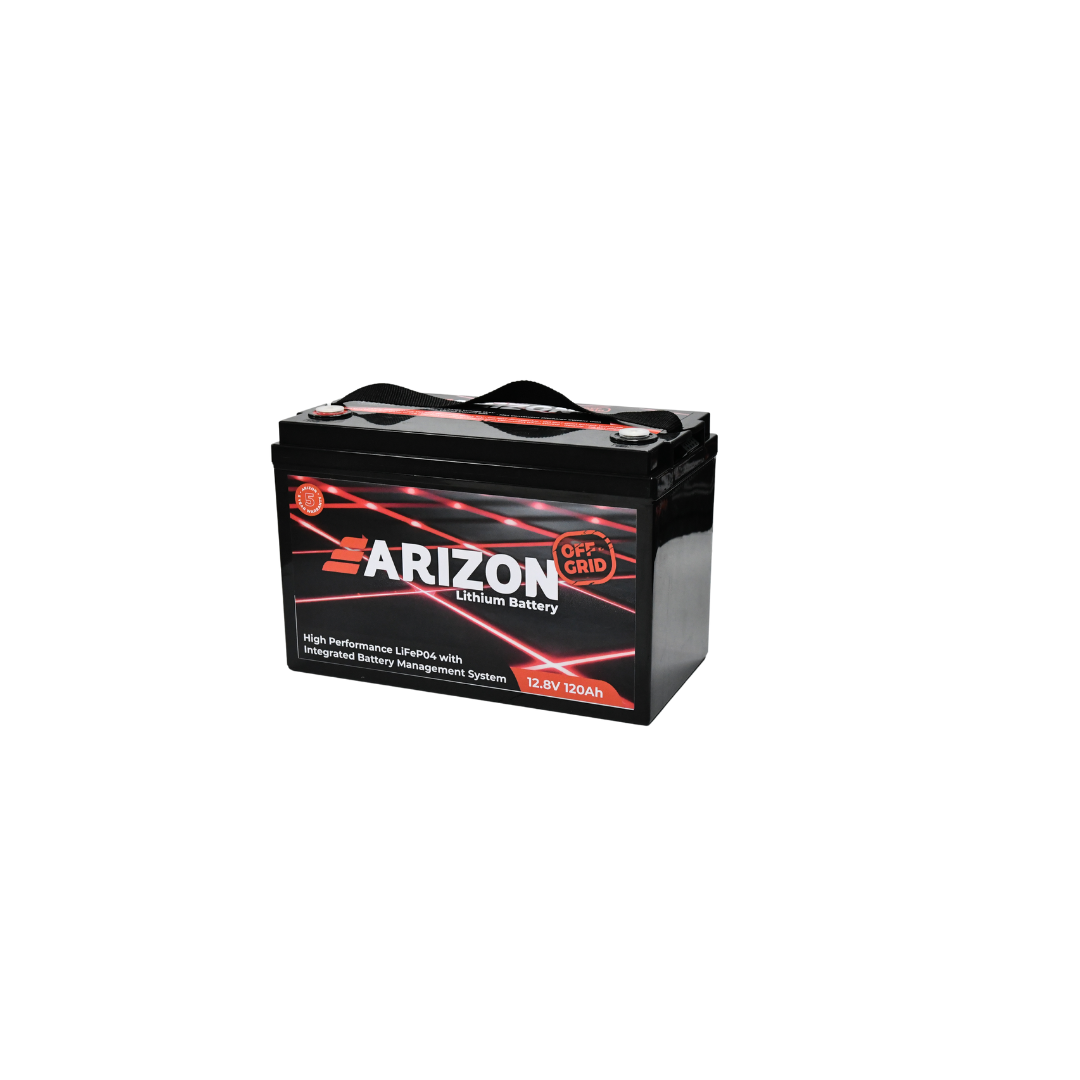 ARIZON 120AH 12V LIFEPO4 LITHIUM BATTERY WITH 120A IN-BUILT BMS