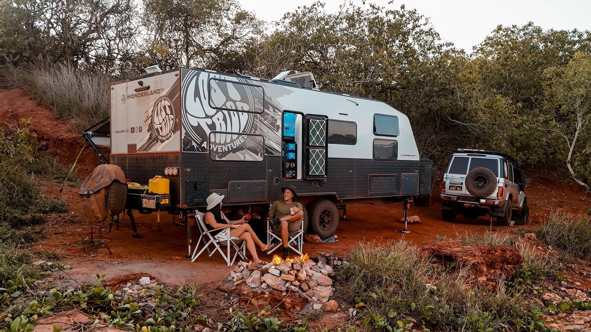 Victron MultiPlus inverter charger installed in an off-grid caravan power system