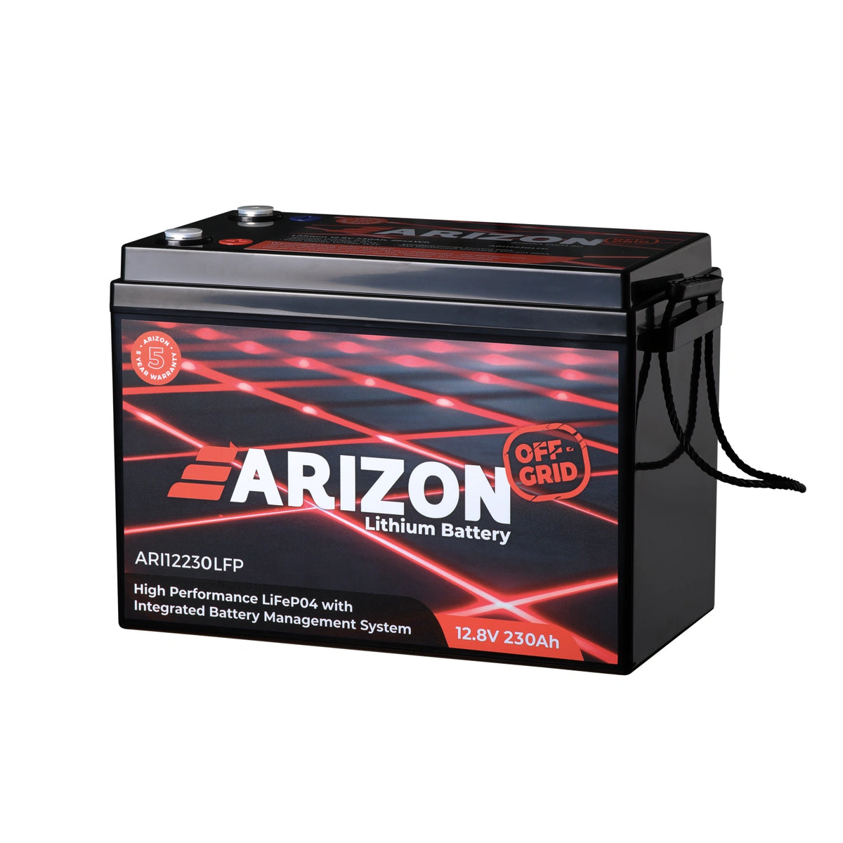 Arizon Off-Grid 230Ah 12V LiFePO4 Lithium Battery | Arizon
