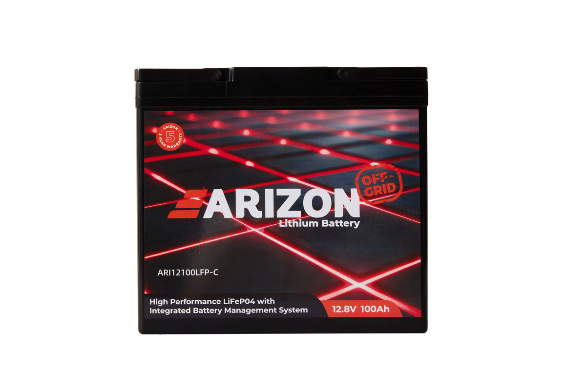 Arizon Off-Grid 12V 100Ah LiFePO4 Lithium Battery | Arizon
