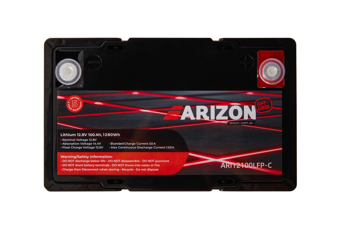 Arizon Off-Grid 12V 100Ah LiFePO4 Lithium Battery | Arizon