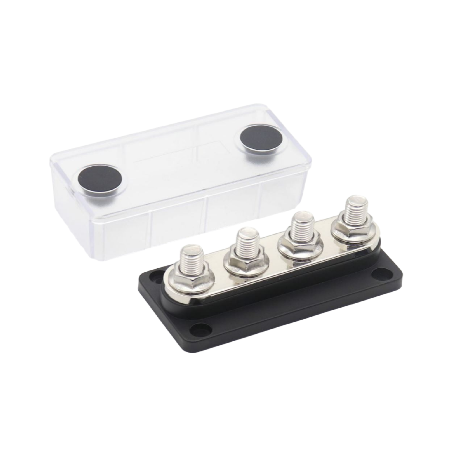 Busbar 4 Poles 300A M10 with Cover (Black) | Arizon Main image