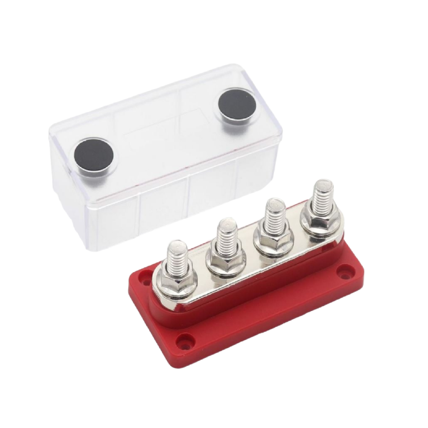 Busbar 4 Poles 300A M10 with Cover (Red) | Arizon Main image