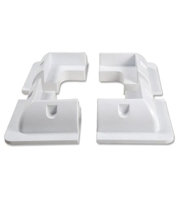 Bracket Corner White Set 4pcs