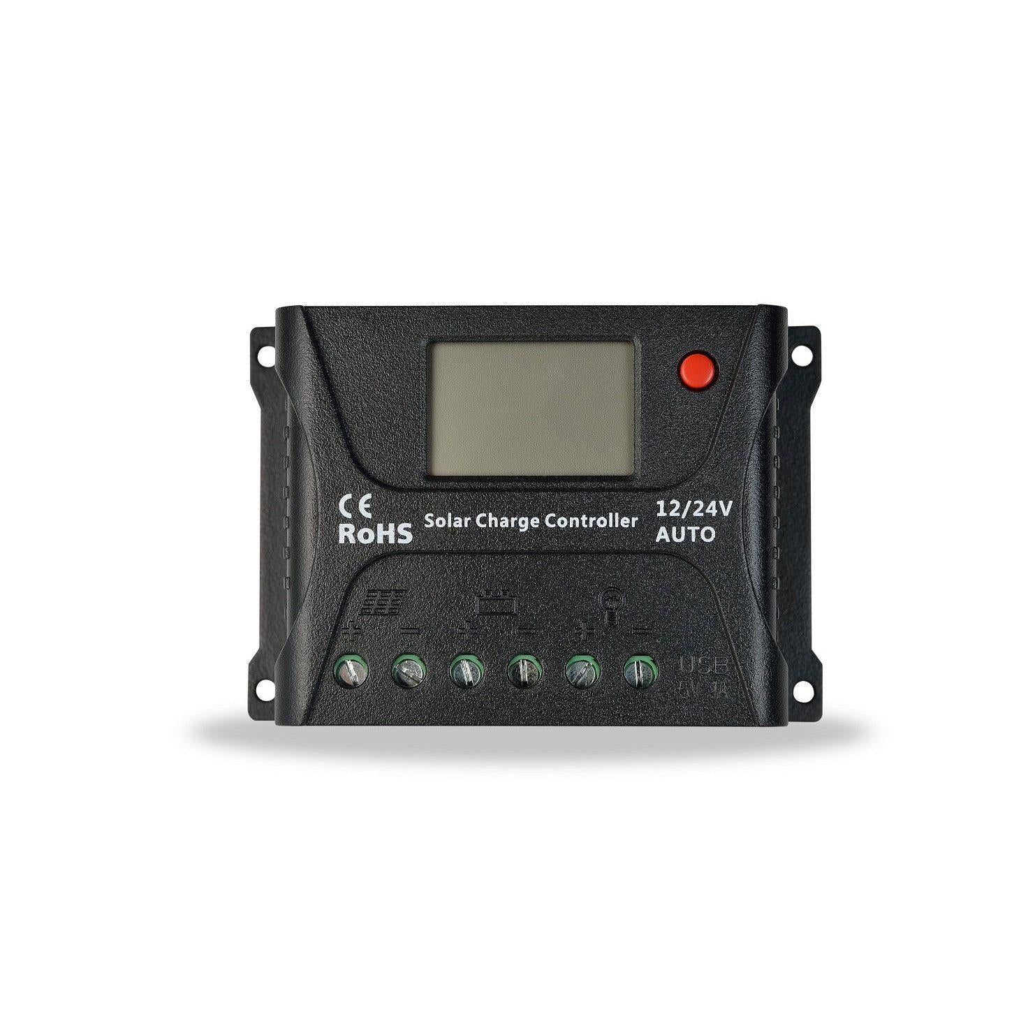 InstaPower 10A Solar Charge Controller 12V/24V With LCD Display - SBP Electrical Main image
